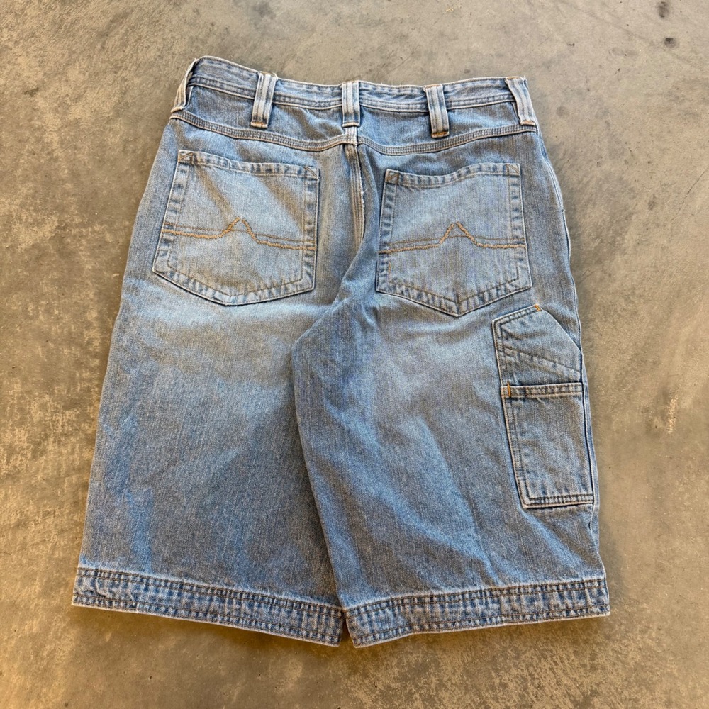 Urban Pipeline Mens Carpenter Denim Shorts Light Wash Blue Size 30 Utility